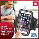 Capa De Brao Suporte Braadeira Porta Celular Corrida Academia Ajustövel Saida Fone e Porta Chaves