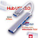Hub USB Tipo-C 4 Portas USB 3.0 5 Gbps Röpido Mouse Teclado Hd Pendrive Laptop Notebook Macbook