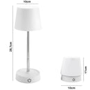 Abajur Recarregövel Touch Telescãpico LED USB Mesa Cabeceira Quarto Luz Noturna Branco Quente Decora