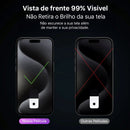 Kit 3 Pelêculas Vidro Privativa Anti-Spy iPhone XS XR 11 12 13 14 15 16 Pro Max 9H 3D