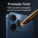 Protetor de Lente C?mera iPhone 11 12 13 14 15 16 Pro/Max Vidro 9D Ultra Transparente Anti-Impacto