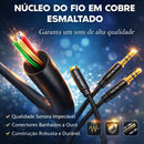 Adaptador P3 Fmea 2P2 Macho Headset Gamer PC Notebook udio Mic Vention Cabo Divisor 3.5mm
