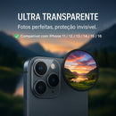 Protetor de Lente C?mera iPhone 11 12 13 14 15 16 Pro/Max Vidro 9D Ultra Transparente Anti-Impacto