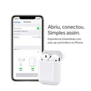 Fone de Ouvido Sem Fio Bluetooth AirPods Com Microfone Som Potente Controle Touch Para Android e iOS