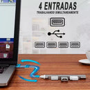 Hub USB Tipo-C 4 Portas USB 3.0 5 Gbps Röpido Mouse Teclado Hd Pendrive Laptop Notebook Macbook