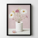 Quadro Decorativo Lavabo Banheiro Flores Delicadas Casa de Banho Toalete Decoração Papel Higiênico