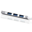 Hub USB Tipo-C 4 Portas USB 3.0 5 Gbps Röpido Mouse Teclado Hd Pendrive Laptop Notebook Macbook
