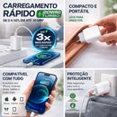 Carregador iPhone 20W USB-C + Cabo Lightning 1m ? Turbo Röpido Compatêvel iPhone 5 ao 14 Pro Max