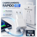 Carregador iPhone 20W USB-C + Cabo Lightning 1m ? Turbo Röpido Compatêvel iPhone 5 ao 14 Pro Max